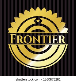 Frontier shiny badge. Vector Illustration. Detailed.