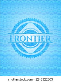 Frontier water concept emblem.