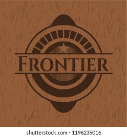 Frontier wood emblem. Retro