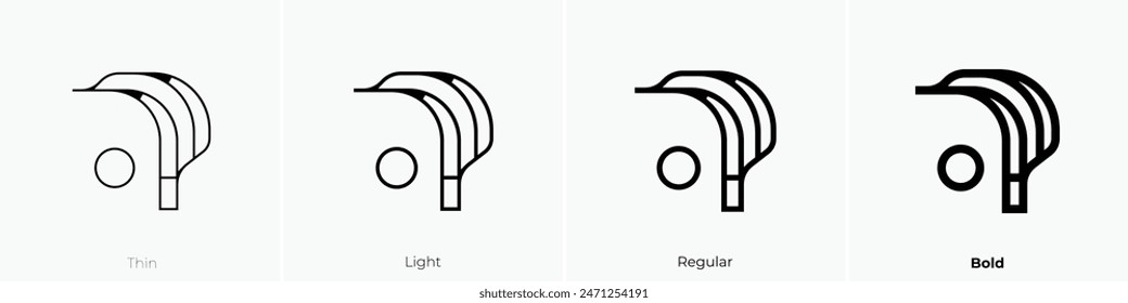 icono de fronton. Diseño de estilo fino, ligero, regular y audaz aislado sobre fondo blanco