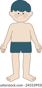 a frontside of man -flat illustration 