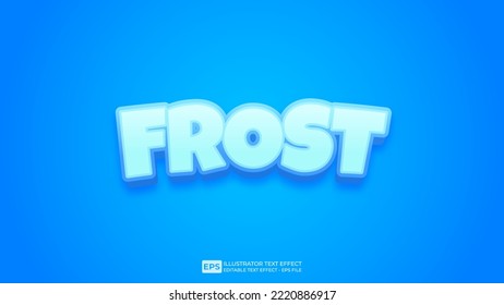 Frost 3D editable text effect font