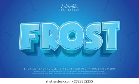Frost 3d editable text effect