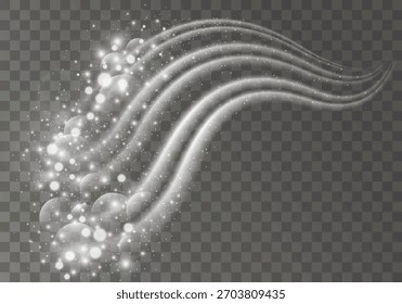 Efecto de escarcha y aire. Elemento ligero ondulado y brillante