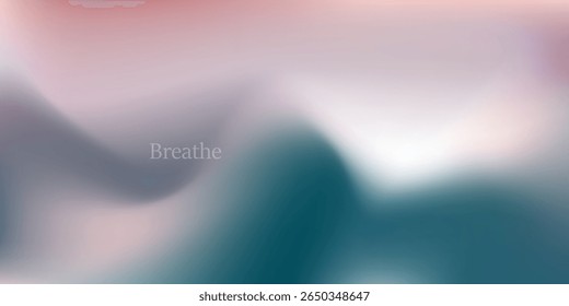 Fundo de gradiente de malha de vetor de cores azul e rosa gelado. Abstrato estética calma e tranquila aquarela digital brilhante conceito de metal prateado para design de banner, superfície