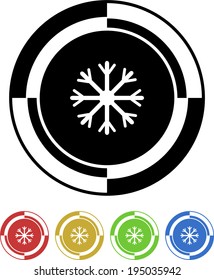 Frost button mosaic retro colors