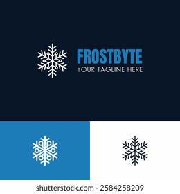 Frost byte logo design template