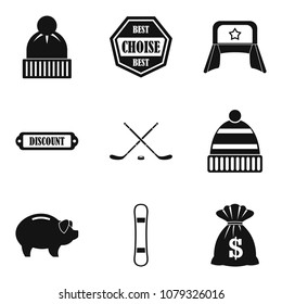 Frost chill icons set. Simple set of 9 frost chill vector icons for web isolated on white background