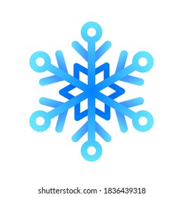 Elemento decorativo espumoso aislado en un fondo blanco. Ilustración vectorial del copo de nieve