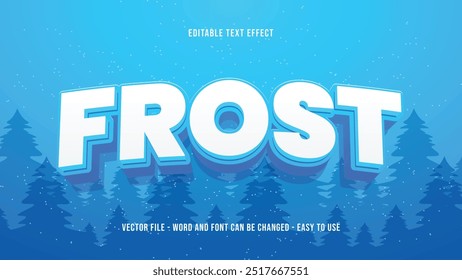 Frost editable text effect, winter text style effect