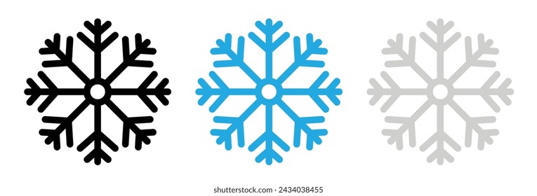 Icono de línea de emblema Frost. Icono de Emblema frío en contorno y estilo plano sólido.