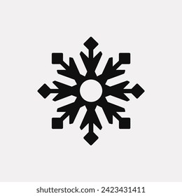 Frost feather snowflake icon - Simple Vector Illustration