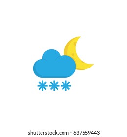 Frost Flat Icon Symbol. Premium Quality Isolated Frosty Element In Trendy Style.