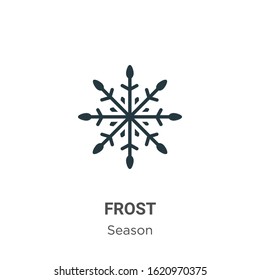 Frost glyph icon vector on white background. Flat vector frost icon symbol sign from modern season collection for mobile concept and web apps design.