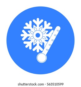 Frost icon in black style isolated on white background. Weather symbol stock vector illustration.