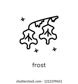 Frost icon from collection., editable outline stroke vector illustration