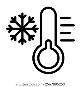 Frost Icon Lineal Style Vector Illustration