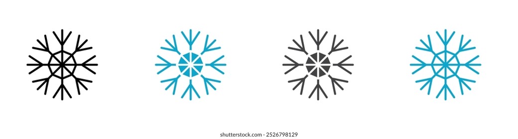 ícone da geada definir logotipo de ilustração