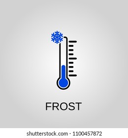 Frost Icon. Frost Symbol. Flat Design. Stock - Vector Illustration