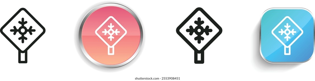 frost icon. Thin Linear, Regular and Button Style Design Isolated On White Background