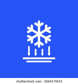 Frost impact icon on blue