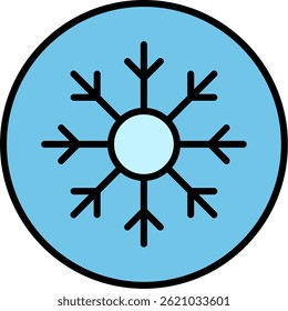 Frost Line Filled Vector Icon Design