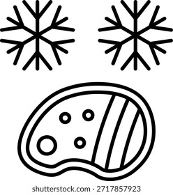 Design de ícone de vetor da linha de geada