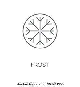Frost linear icon. Frost concept stroke symbol design. Thin graphic elements vector illustration, outline pattern on a white background, eps 10.