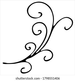 escarcha en vidrio, patrón, monogramas dibujados a mano, doodles de invierno bonitos, libro de colorantes, elemento vector estilo doodle