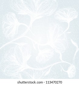 Frost on the window like Christmas flowers / Floral seamless winter pattern