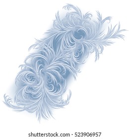 Frost pattern, frosty window background hand drawn vector illustration of an intricate frost work.
