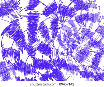 Frost pattern on window glass, hand drawing, vector illustration