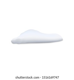 Frost pile of snow or snowdrift or cap in realistic style, vector illustration isolated on white background. Winter seasonal decorative element for design