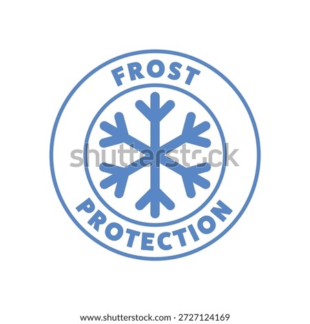 frost protection round stamp icon