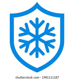 Frost Protection Vector Icon Isolated On White Background