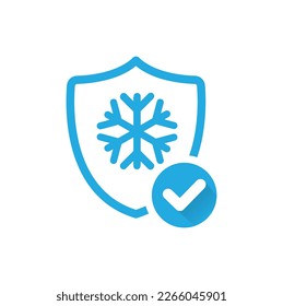 Frost protection vector icon, isolated on white background.