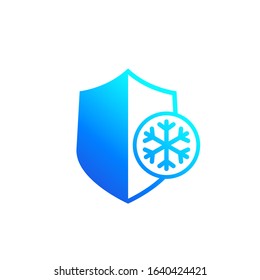 Frost resistant or cold resistance icon