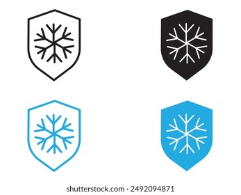 Frostbeständiges Symbol Schwarz-Weiß-Vektorgrafik-Umrisszeichen