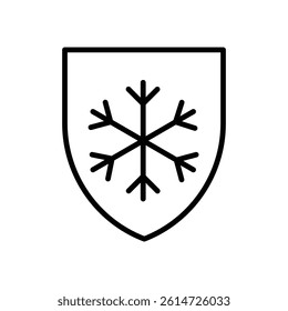 Frost resistant icon black and white vector sign