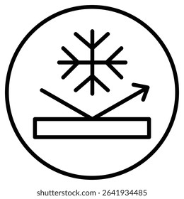 Frost resistant icon Thin line vector design