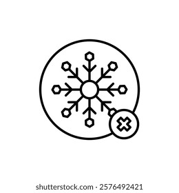 Frost resistant icon vector outline logo sign