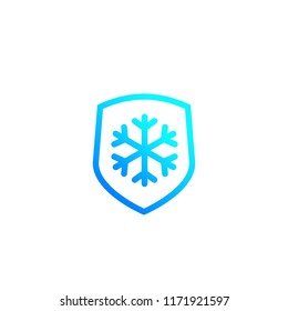 Frost resistant, resistance vector icon