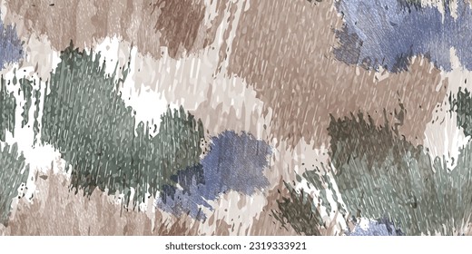 Frost season fabric print. Seamless forest landscape. Vector illustration