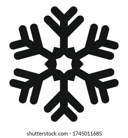 Frost snowflake icon. Simple illustration of frost snowflake vector icon for web design isolated on white background