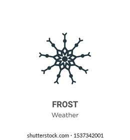 Frost vector icon on white background. Flat vector frost icon symbol sign from modern weather collection for mobile concept and web apps design.