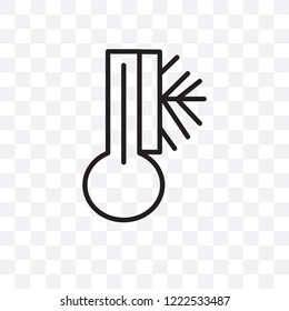 Frost vector linear icon isolated on transparent background, Frost transparency concept can be used for web and mobile