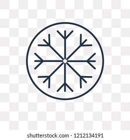Frost vector outline icon isolated on transparent background, high quality linear Frost transparency concept can be used web and mobile