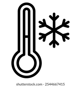 Ilustração de ícone de vetor de inverno gelado