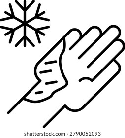 Frostbite Illustration vector Icon Design