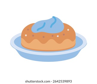 Frosted dessert vector Icon symbol illustration.